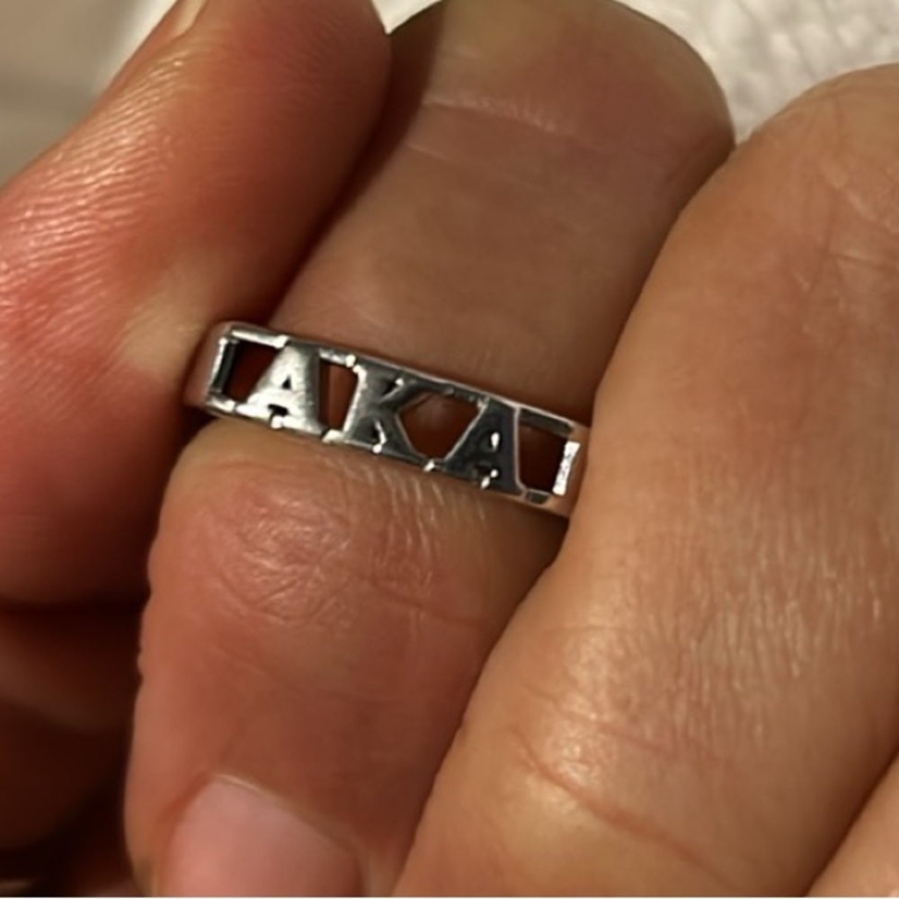2 Alpha Kappa Alpha Sterling silver ring